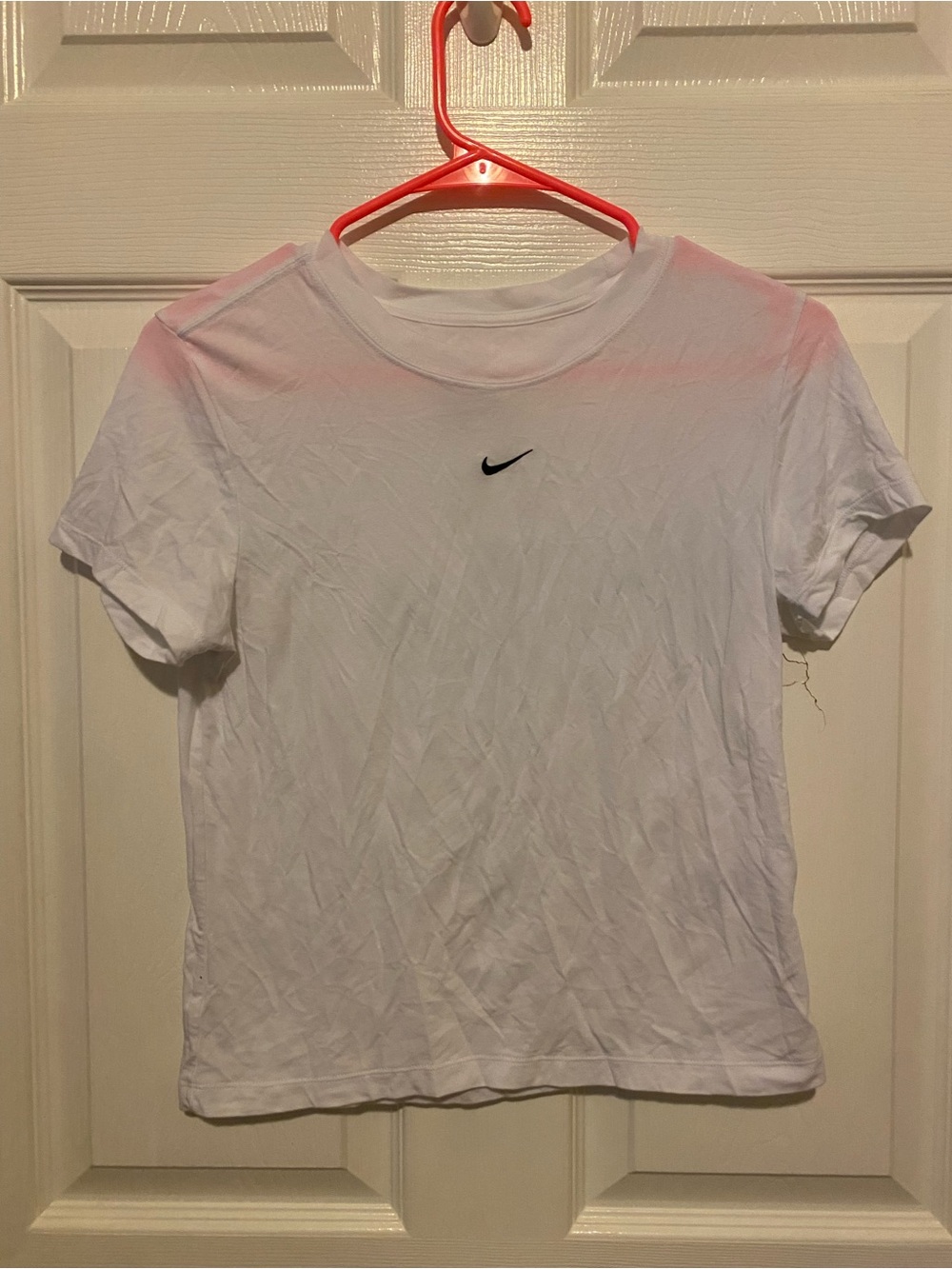 Nike Women’s White Short Sleeve Crew Tee with Black Swoosh